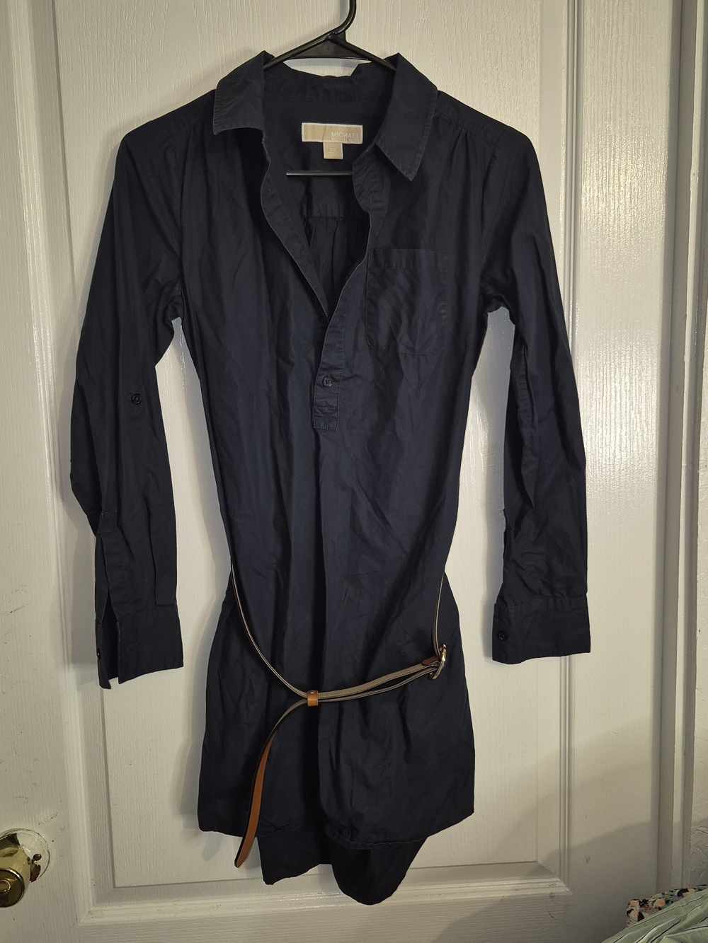 Michael Kors Navy Collared Shirt